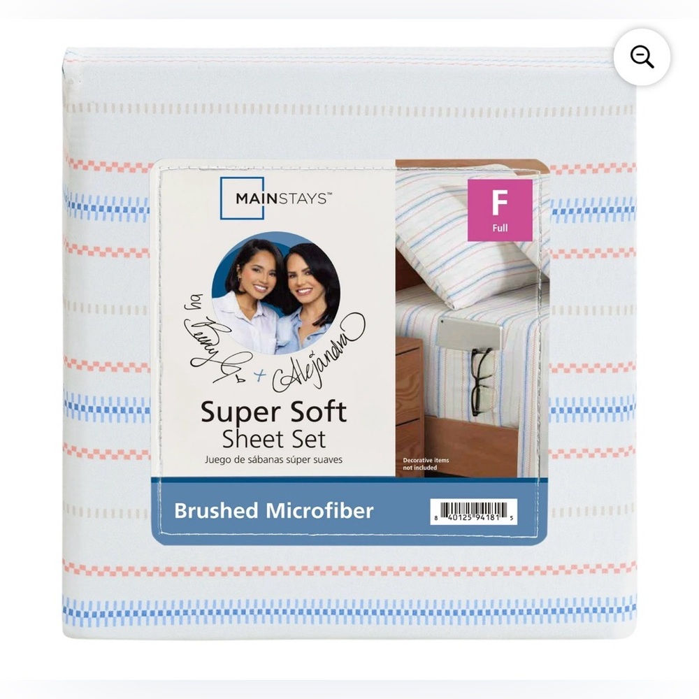 Mainstays Becky G+Alejandra Super Soft Full Sheet Set 4-Piece Brushed Microfiber